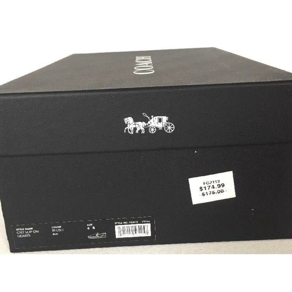 New Coach Style C117 FG2113 Slip on Heart Print Women's Shoes Size 6 B Blush - Picture 8 of 8